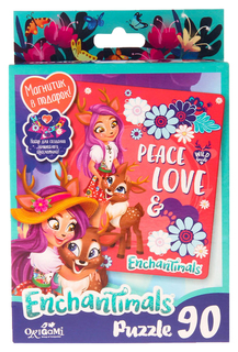 Пазлы Origami Энчантималс Peace and Love 90 элементов