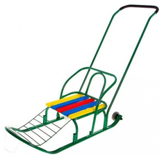 Санки детские «Вятские сани» Кирюша-7ШК Зеленые 87316