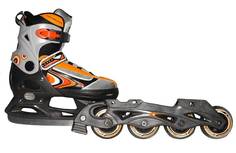 Коньки раздвижные со сменным шасси Action PW-223B-2 р.40-43 (серый/оранжевый) Action!