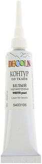 Контур по ткани Decola, акрил, 18 мл, Pearl, белый перламутровый Невская палитра