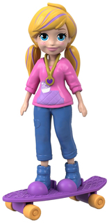 Игровой набор "Полли Покет" - Полли на скейтборде Mattel
