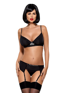 Комплект Gretia с поясом для чулок и декоративными элементами (L-XL) Obsessive