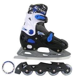Коньки ледовые раздвижные со сменным шасси Action PW-392 р.33-36 Action!