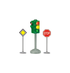 Игровой набор "Светофор с дорожными знаками" (свет), 12 см Dickie