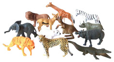 Набор диких животых Shantou Gepai Jungle animal 8 см 12 шт.