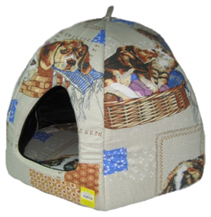 Домик для кошек ЮСОНД разноцветный вигвам бязь 54x63x56см Usond