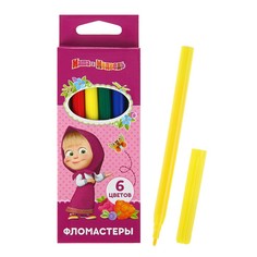 Фломастеры 6 цветов Маша и Медведь Росмэн