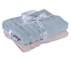 Полотенце HOBBY HOME COLLECTION Nisa Цвет: Пудра, Голубой (50х90 см - 2 шт)