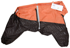 Дождевик для собак Зоофантазия размер XL мужской, оранжевый, черный, длина спины 40 см