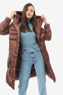 Пуховик женский add WAW574 коричневый 42 IT