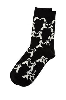 Носки мужские Happy Socks LOV01 9100 черные 41-46 EU