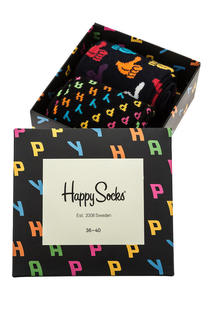 Набор носков мужских Happy Socks XHAP02 9300 черных 41-46 EU