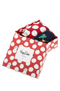 Набор носков мужских Happy Socks XBDO02 4300 красных 36-40 EU