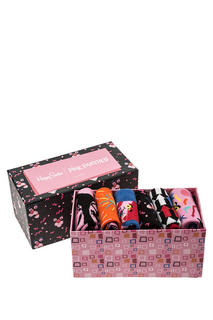 Набор носков мужских Happy Socks XPAN10 9300 розовых 41-46 EU