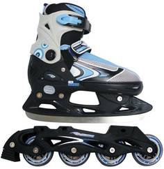 Коньки раздвижные со сменным шасси Action PW-223B-1 р.37-40 (серый/голубой) Action!