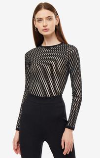 Боди женское MARCIANO Guess 94G501-5525Z-JBLK черное/белое XS