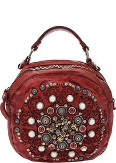 Сумка Campomaggi 1775602, красная/белая/стальная/бронзовая