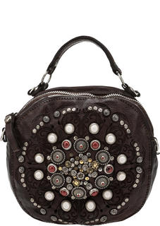 Сумка Campomaggi 1775591, коричневая/белая/красная/стальная/бронзовая