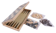 Настольная игра 3 в 1 шашки шахматы нарды Shantou Gepai W001L