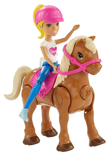Игровой набор Барби "В движении" - Мини-кукла и пони Mattel