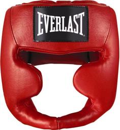 Шлем боксерский Martial Arts Leather Full Face L/XL арт,7620LXLU (красный) Everlast