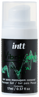 Жидкий массажный гель INTT VIBRATION с эффектом вибрации, мята 17 мл FU21
