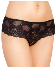 Шортики открытые кружевные SoftLine Collection, черный, S/M