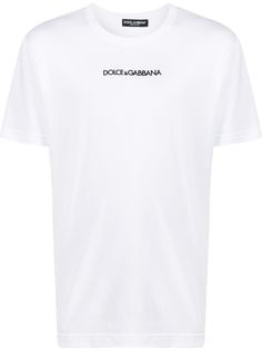 Dolce & Gabbana футболка с вышитым логотипом