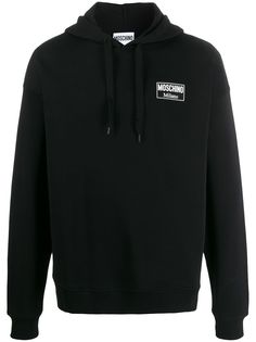 Moschino худи с нашивкой-логотипом