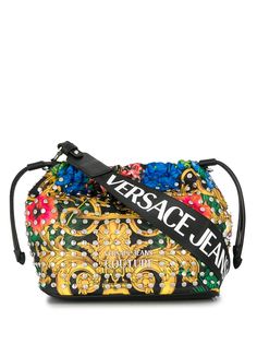 Versace Jeans Couture сумка на плечо с принтом Baroque и заклепками