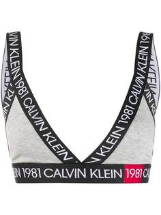 Calvin Klein Underwear бюстгальтер с логотипом и треугольными чашками