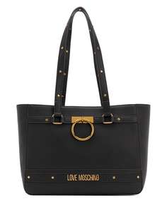 Love Moschino сумка-тоут с логотипом и заклепками