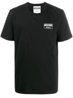 Moschino футболка с нашивкой-логотипом