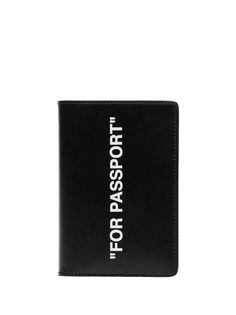 Off-White обложка для паспорта с принтом