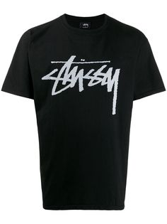 Stussy футболка свободного кроя с логотипом