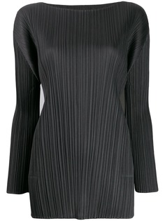 Pleats Please Issey Miyake плиссированный топ с длинными рукавами