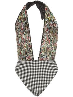 Missoni Mare слитный купальник с вырезом халтер и узором