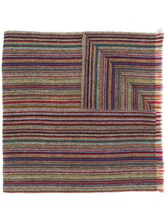 Paul Smith шарф с бахромой и анималистичным узором