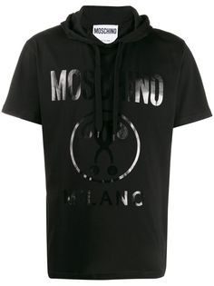 Moschino футболка с капюшоном и логотипом