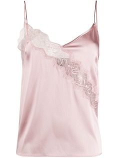Pinko топ с кружевом и фестонами