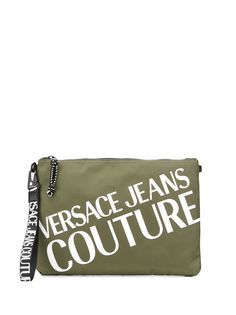 Versace Jeans Couture клатч с контрастным логотипом