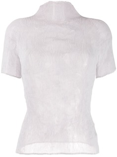 Issey Miyake плиссированный облегающий топ