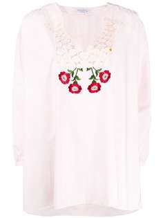 Vivetta блузка с цветочной вышивкой