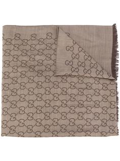 Gucci Pre-Owned жаккардовый шарф с узором GG
