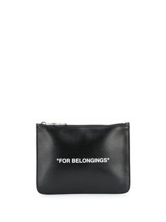 Off-White QUOTE POUCH BLACK WHITE