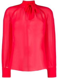 Kenzo шифоновая блузка с бантом