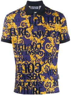 Versace Jeans Couture рубашка-поло с принтом Baroque