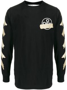 Off-White TAPE ARROWS L/S TEE BLACK BEIGE