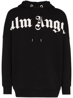 Palm Angels logo cotton hoodie