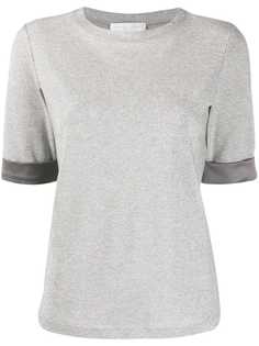 Fabiana Filippi satin-cuff short-sleeved T-shirt